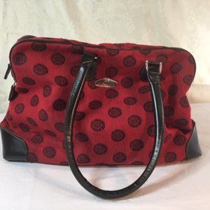 Ricardo Beverly Hills Signature Logo Weekender Luggage Tote Travel Bag Red